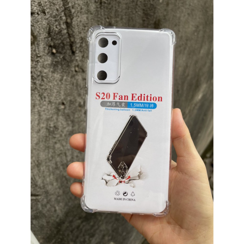 Ốp lưng cho Samsung S20 FE dẻo trong TPU chống sốc 4 góc cạnh ( hàng chính hãng)