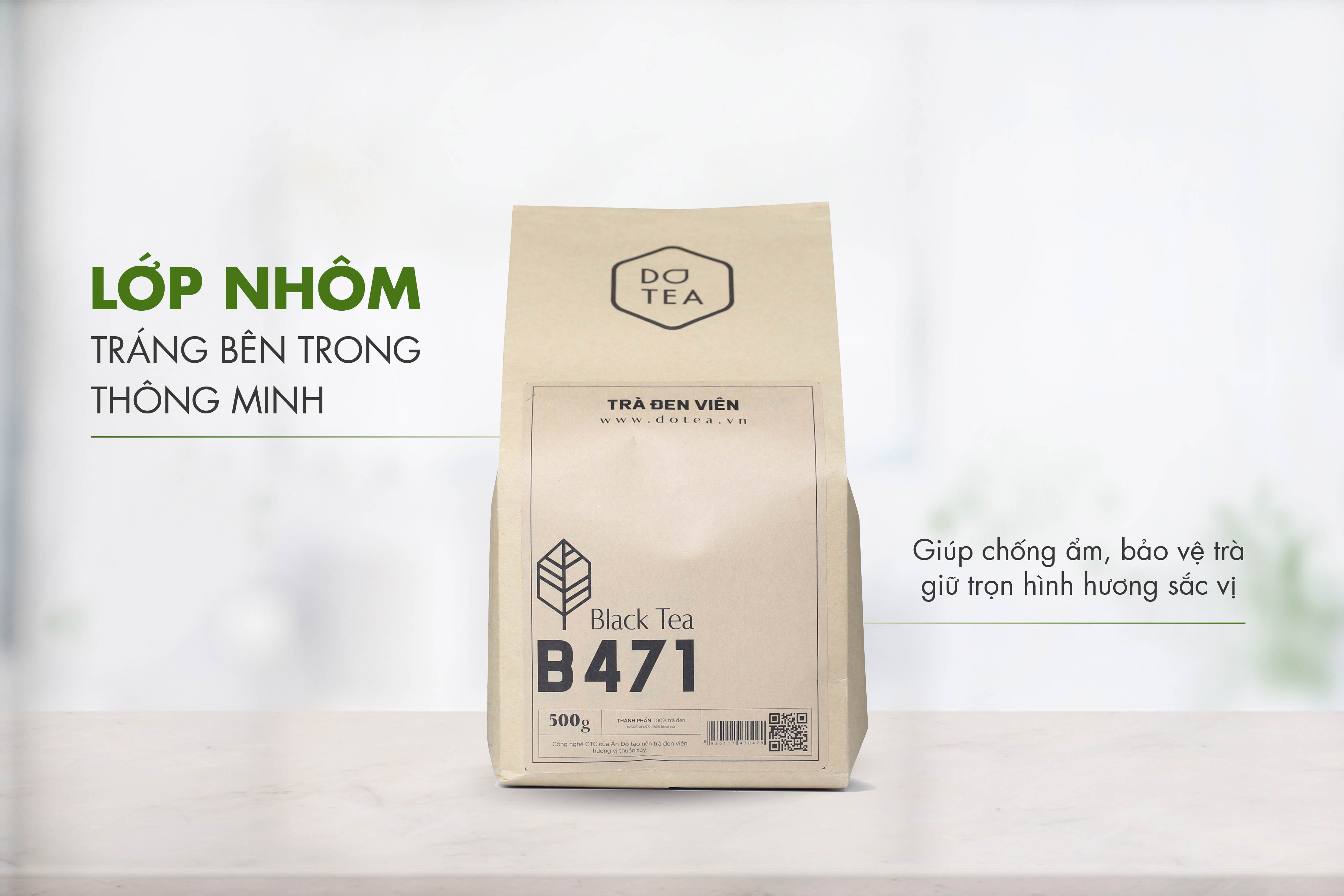 Trà Đen Viên B471 Dotea 500g/ 100g - Chát Đặc Ngọt Hậu Hương Thơm Nồng Đượm