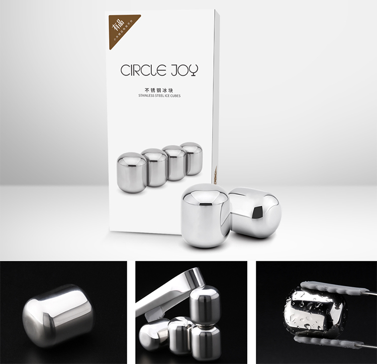 Xiaomi Circle Joy Ice Cube 304 Stainless Steel Cooler Stone Washable Reusable Ice Maker for Whisky Champagne Coffee Wine