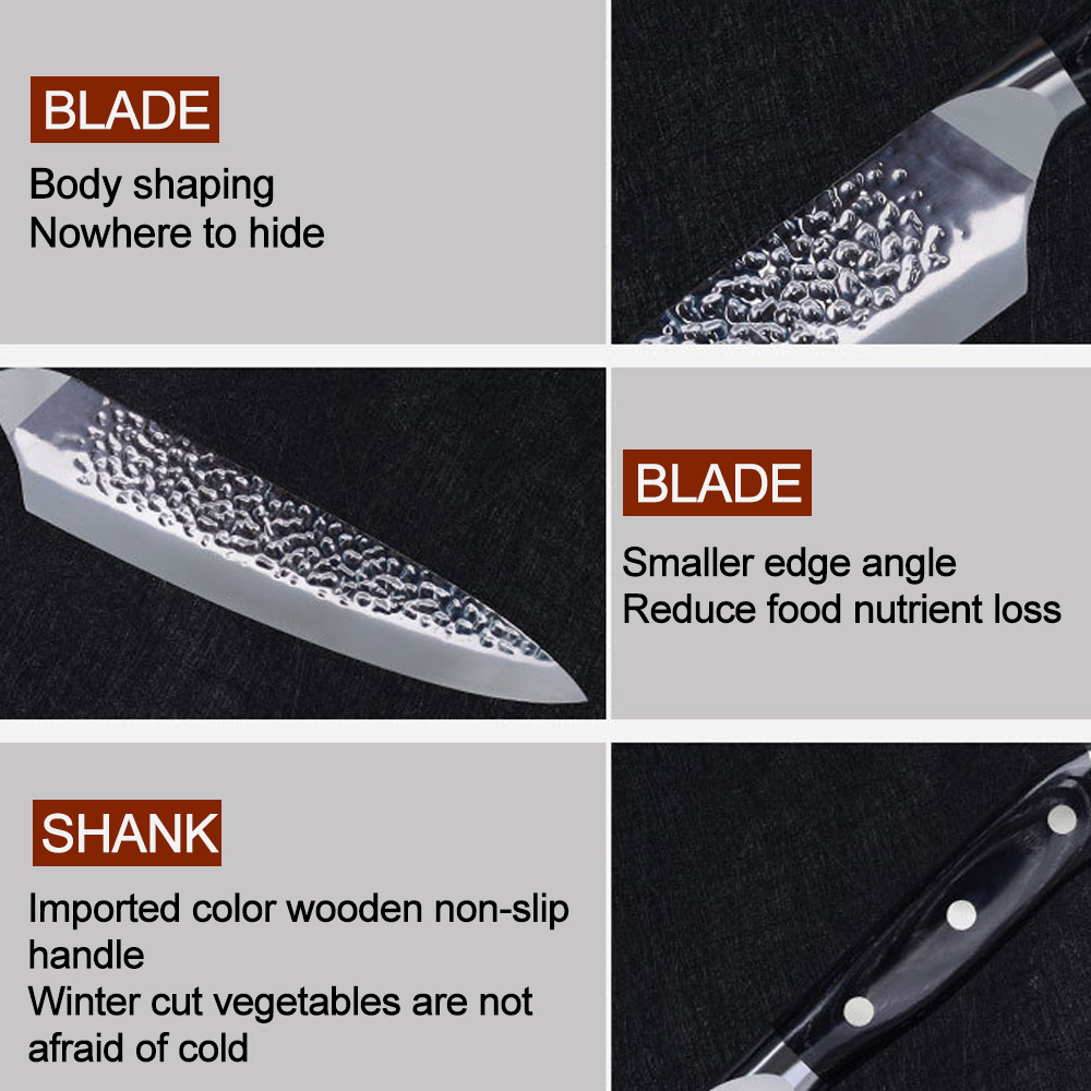 Kitchen Knife Cooking Knives Luxurious Stainless Steel 8 Inches Kitchen Housewife