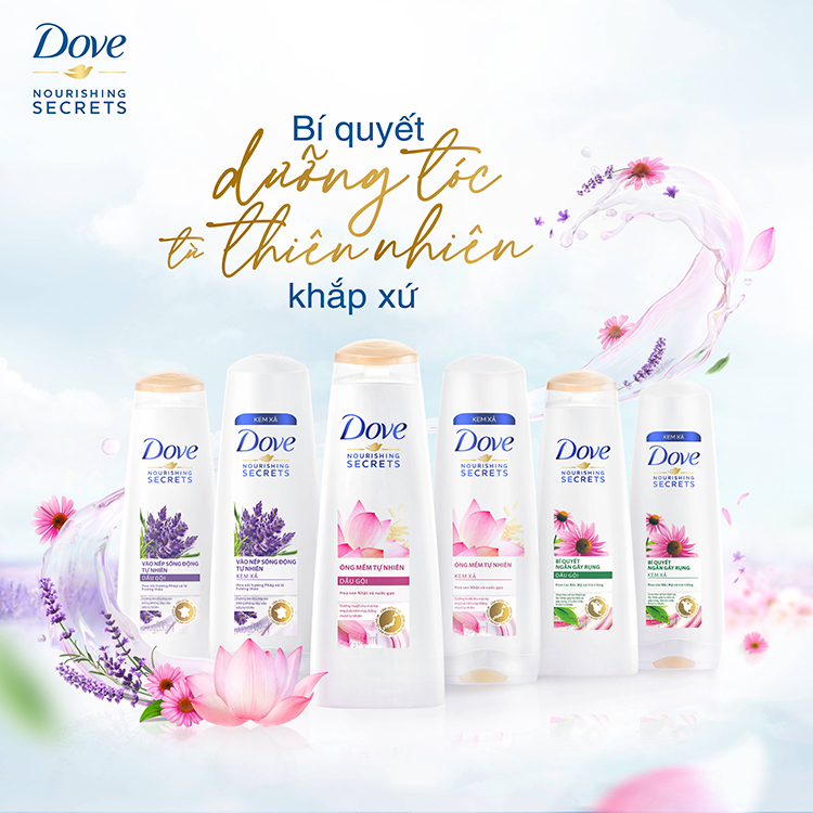 Combo Dầu Gội (650g) Và Dầu Xả (620g) Dove Dưỡng Óng Tự Nhiên