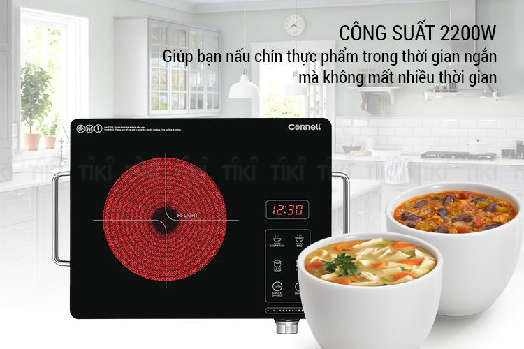 Bếp Hồng Ngoại Đơn Cornell CCC-2201KG (2200W) - Hàng Chính Hãng