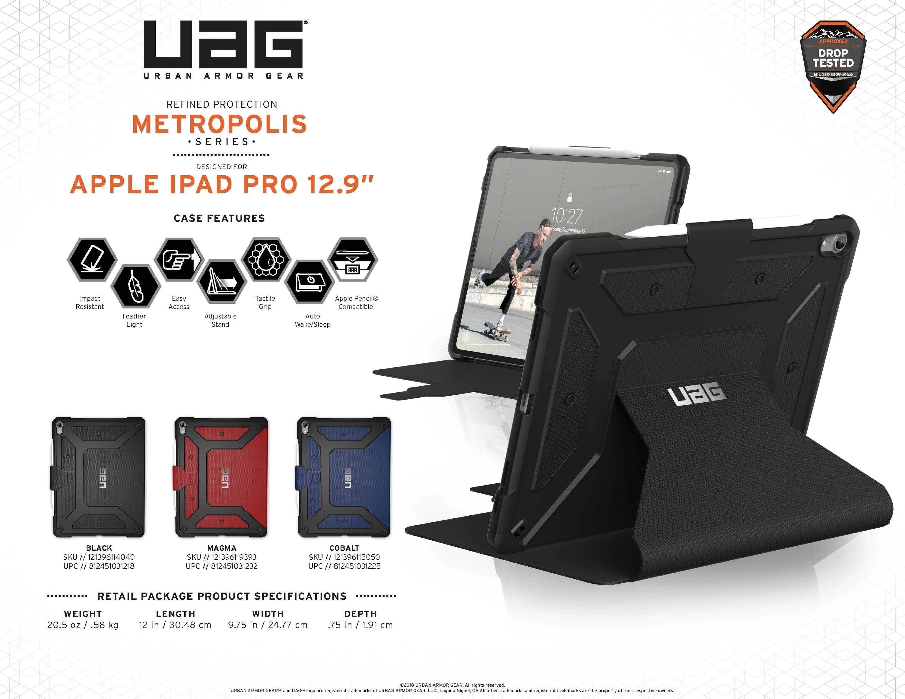 Bao da iPad Pro 12.9 inch (3RD GEN) UAG Metropolis series