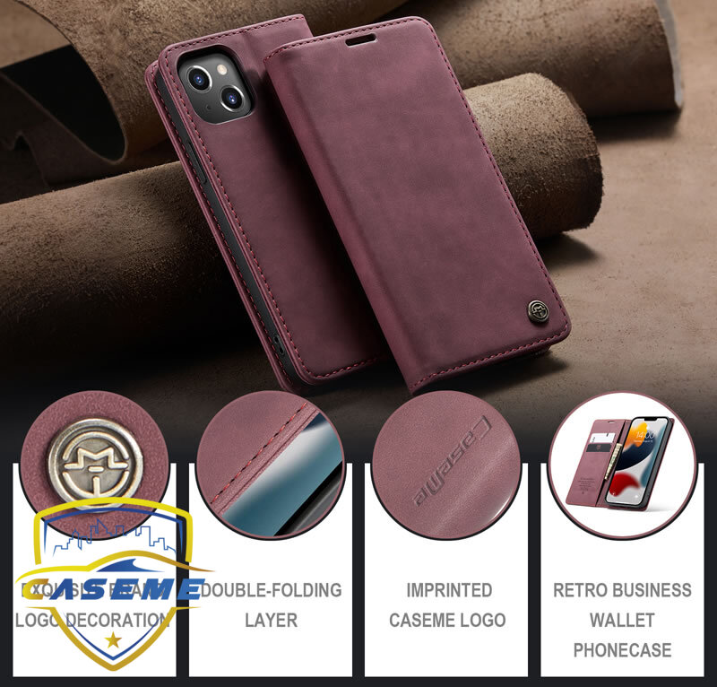 Bao da cao cấp dạng ví dành cho iPhone 13 hàng chính hãng Caseme