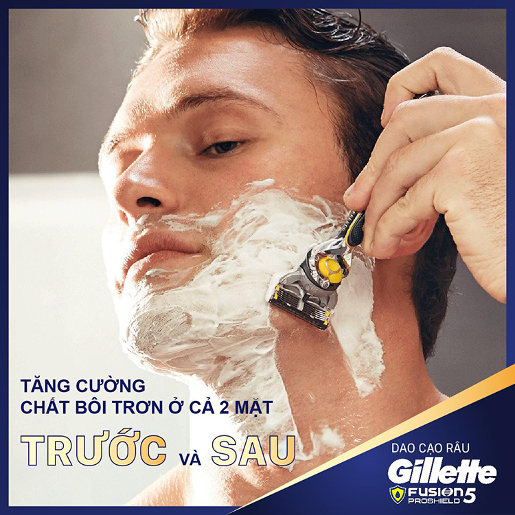 Combo Dao Cạo Râu Gillette Fusion 5 Proshield Base (2 Lưỡi / Vỉ)