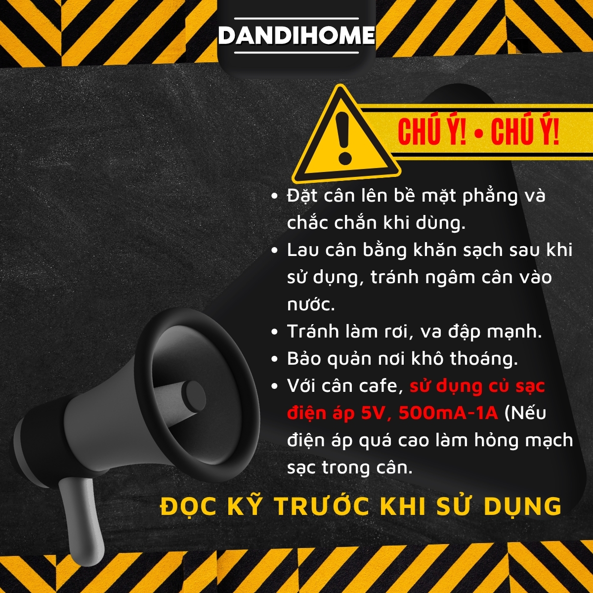 Cân tiểu ly điện tử mini nhà bếp, cà phê DandiHome có độ chính xác cao