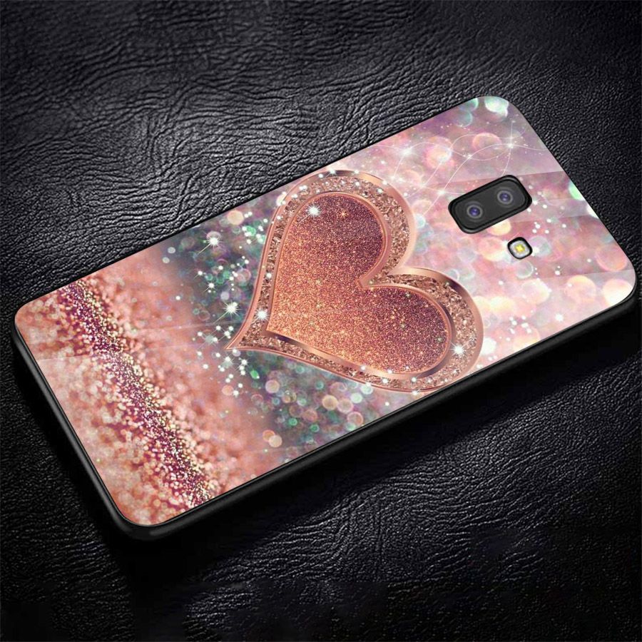 Ốp kính cường lực cho điện thoại Samsung Galaxy J6 - trái tim tình yêu MS LOVE054