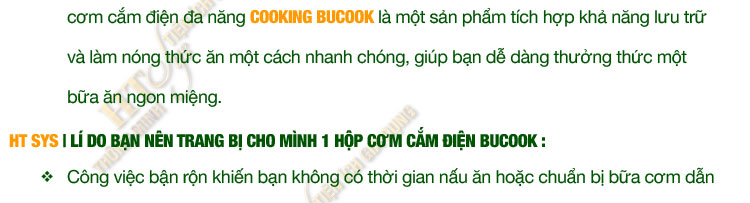 Hộp Cơm Điện HT SYS - BUCOOK DFHC02 - 2 Lít 2 Tầng 4 Ngăn  Có Thể Nấu Và Hâm Nóng Thức Ăn, Ruột Bằng Inox 304 - Hàng Chính Hãng