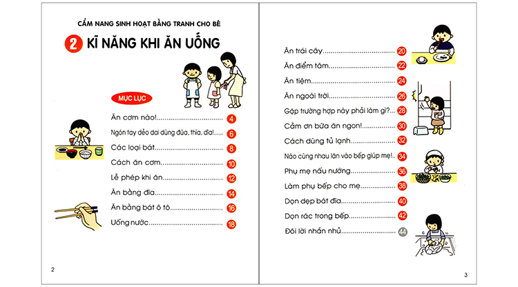 Cẩm Nang Sinh Hoạt Bằng Tranh Cho Bé Tập 2: Kĩ Năng Khi Ăn Uống