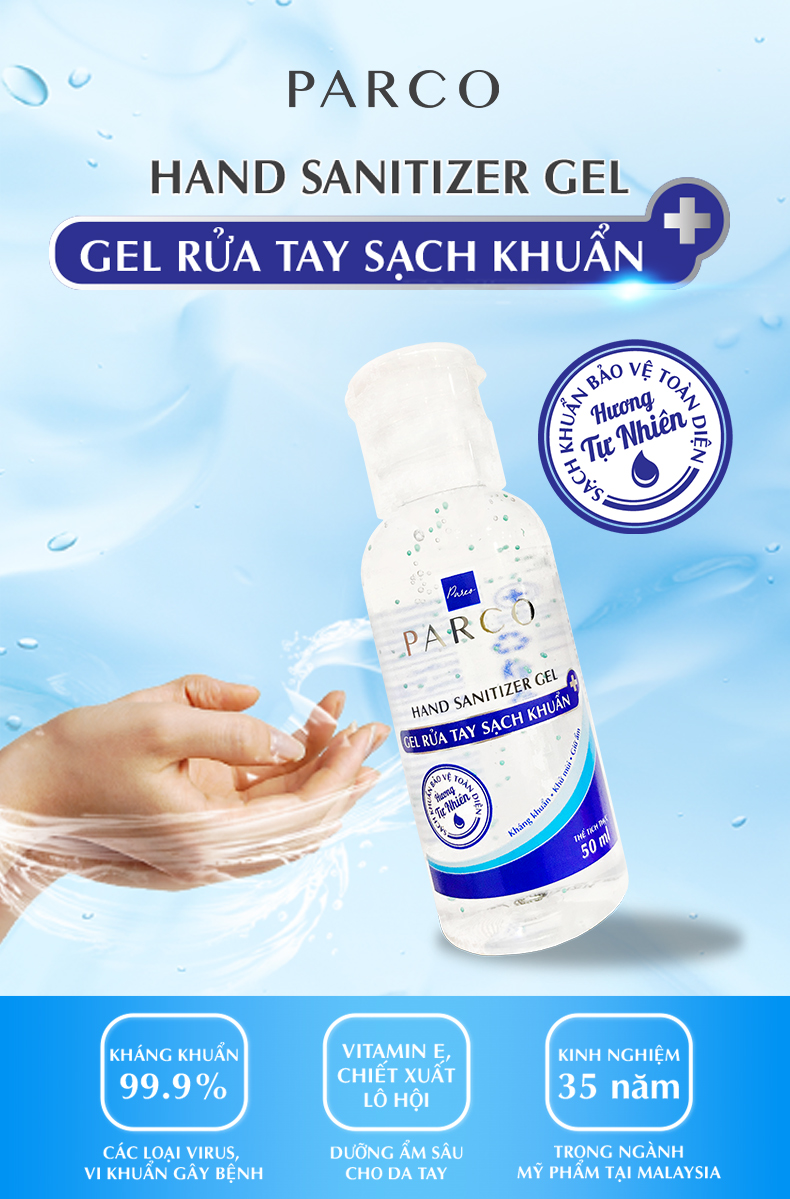 gel rửa tay sạch khuẩn 50ml alcohol 70% 1