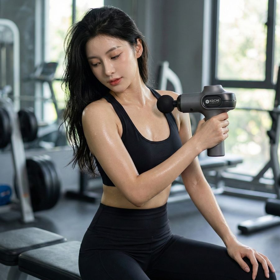 Máy massage cầm tay Kachi MK377 với 9 cấp độ rung - hàng chính hãng