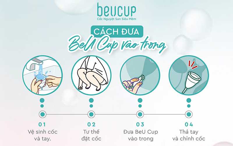 Cách đặt cốc nguyệt san BeUCup