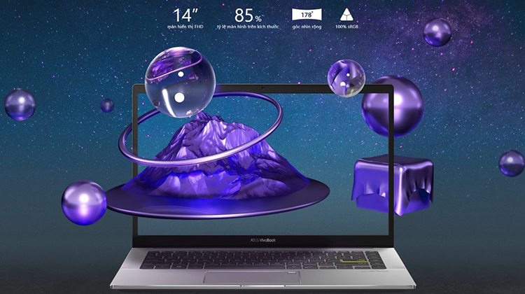 Laptop Asus VivoBook S14 S433FA-EB052T (Core i5-10210U/ 8GB RAM/ 512GB SSD/ 14 FHD/ Numpad/ Win10) - Hàng Chính Hãng