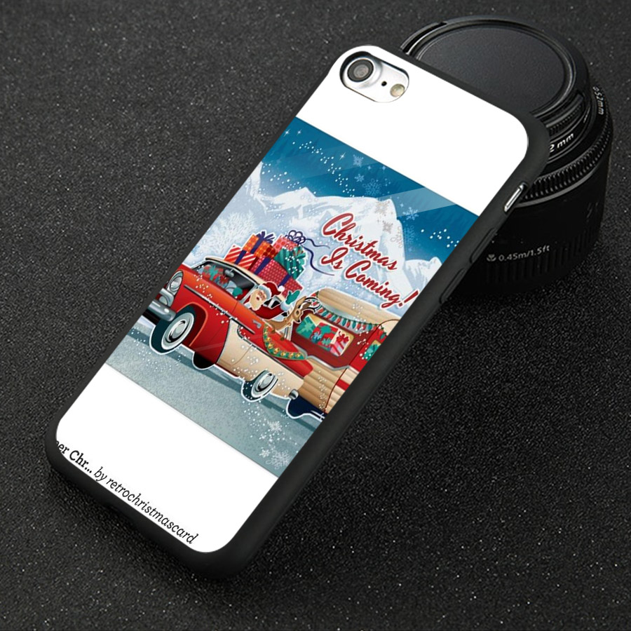 Ốp điện thoại kính cường lực cho máy iPhone 7 / 8 - giáng sinh đầm ấm MS GSDA008