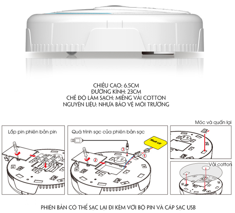 Máy quét nhà tự động Sweep (Giao màu ngẫu nhiên)