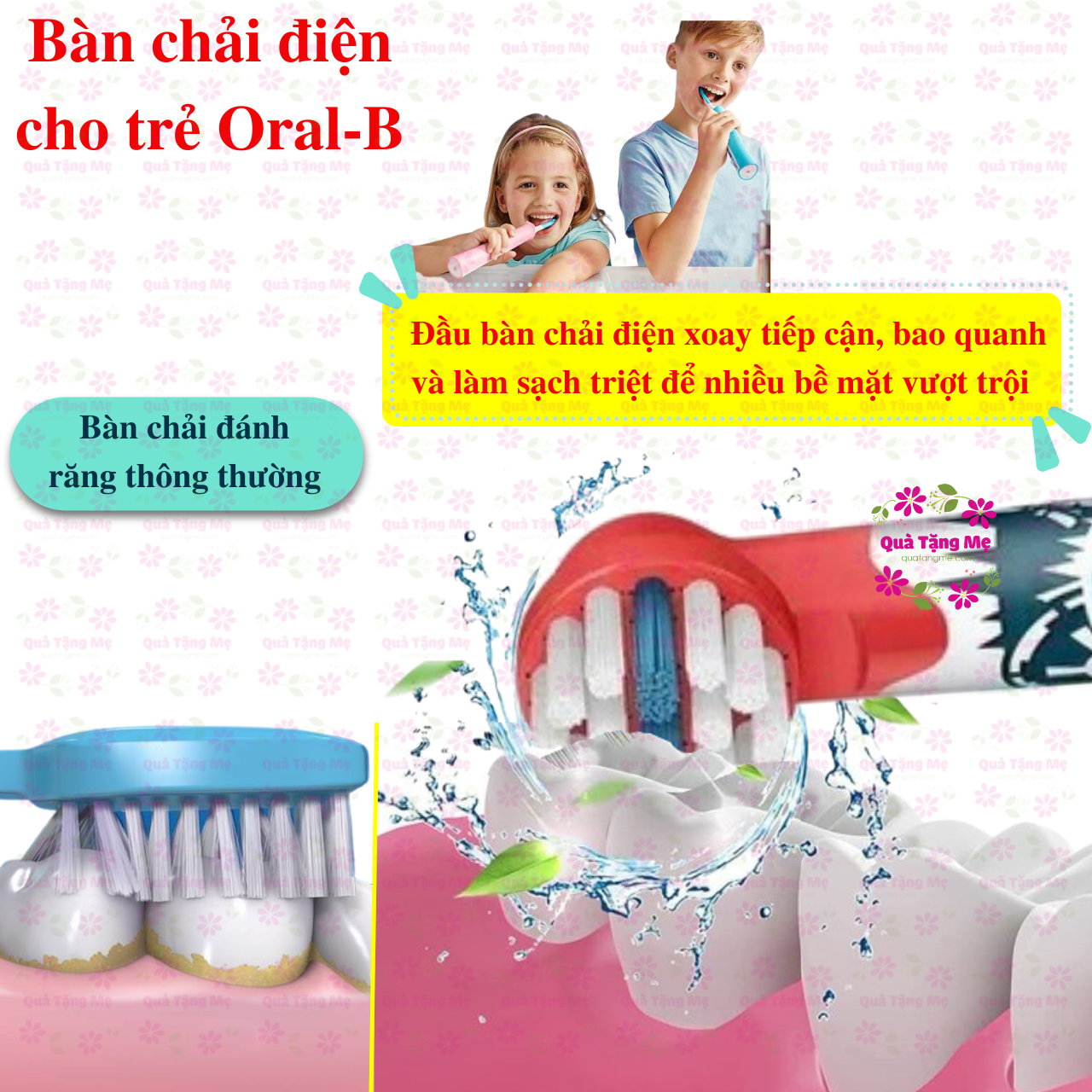 Bàn chải điện cho bé, đầu bàn chải Oral-B