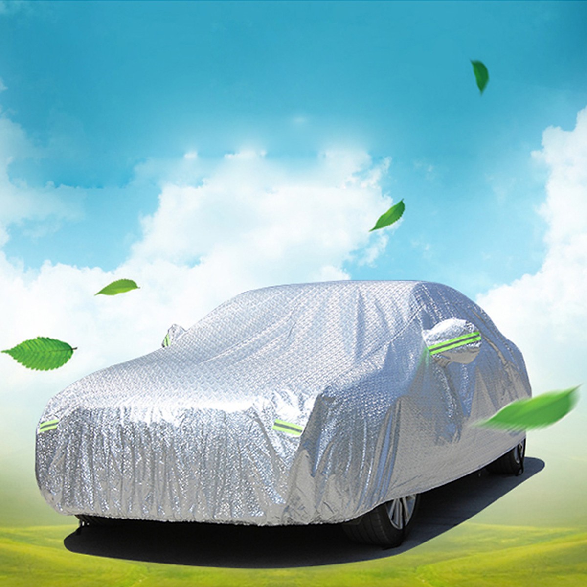 Bạt Phủ Ô Tô Tráng Nhôm Phủ Nano Chống Nắng, Bạt Trùm Xe Hơi Cách Nhiệt Cao Cấp, Hàng Chính Hãng