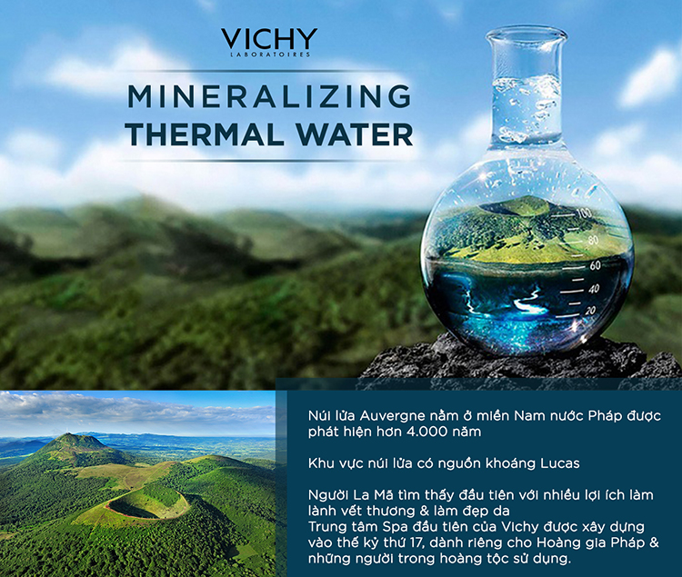Bộ Xịt Khoáng Dưỡng Da Vichy Mineralizing Thermal Water (1(50ml) + Tặng Dưỡng Chất Giàu Khoáng Chất Mineral 89