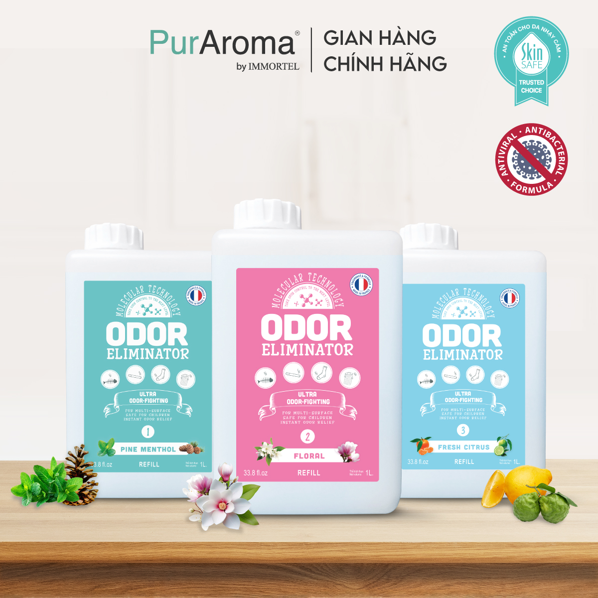 DD Xịt Khử Mùi Đa Năng ODOR ELIMINATOR - 1L - Chính Hãng Pháp