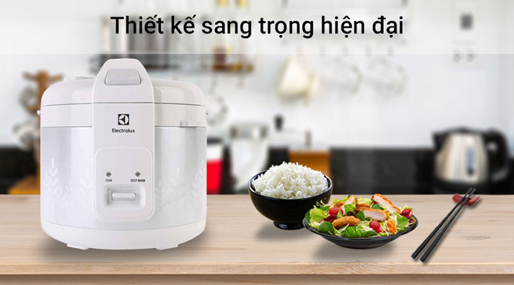 Nồi Cơm Điện Electrolux ERC3305 - 1.8L (Trắng Xám) - Hàng chính hãng