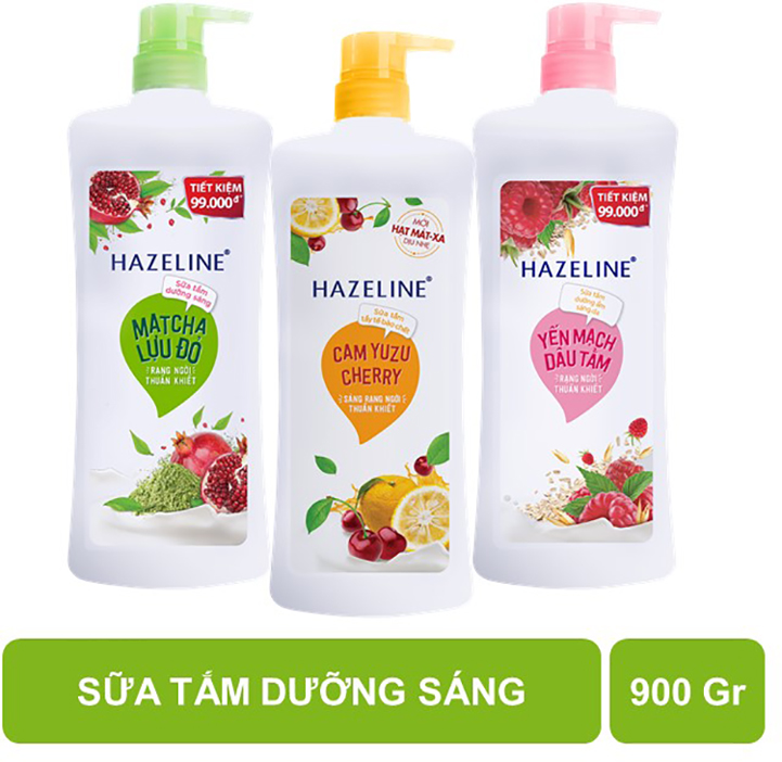 Sữa Tắm Dưỡng Sáng Da Hazeline Yến Mạch & Dâu Tằm (900g)
