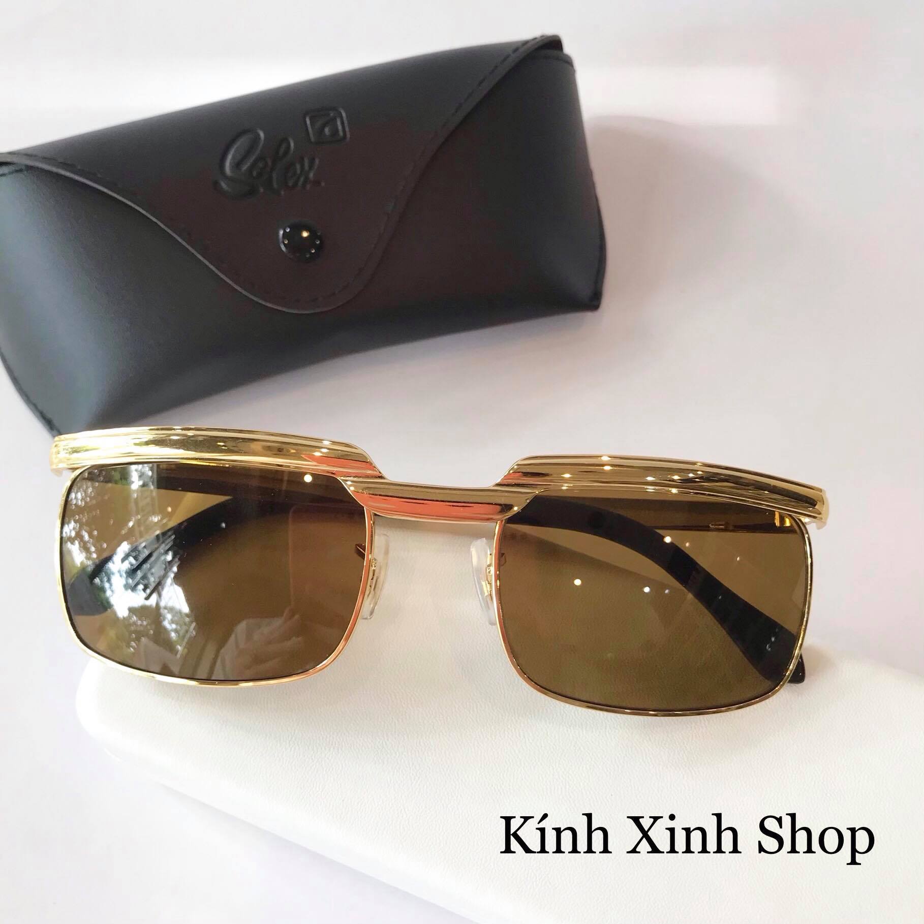 Kính mát, Kính râm Solex 14K Tròng Thủy Tinh Fullbox Phụ Kiện - Có thể đi Ngày và Đêm