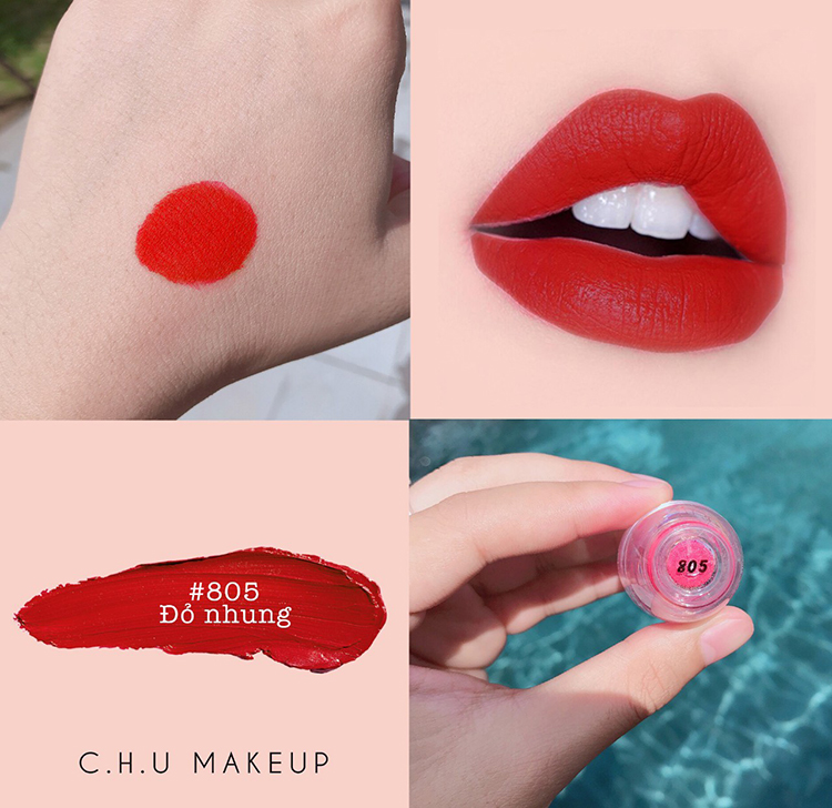 Son Môi Dạng Bột CHU LIPSTICK 35g - Tặng Kèm Túi Và Son Dưỡng