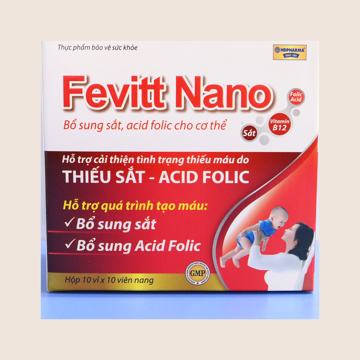 Fevitt Nano HDPHARMA bổ máu, bổ sung Sắt hữu cơ