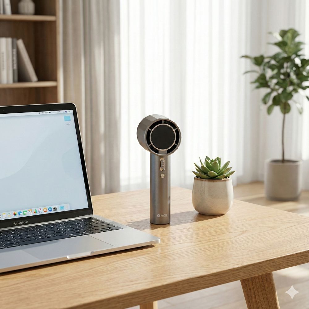 Quạt cầm tay mini Kachi MK400 pin khoẻ 100 cấp độ gió - Hàng chính hãng Hàng nhập khẩu