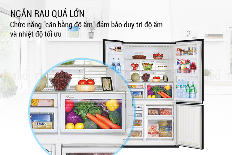 Tủ Lạnh Inverter Mitsubishi Electric MR-L72EN-GBK (580L) - Hàng chính hãng