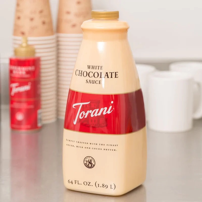 sốt socola trắng torani puremade white chocolate flavored sauce 1,89l mỹ 2