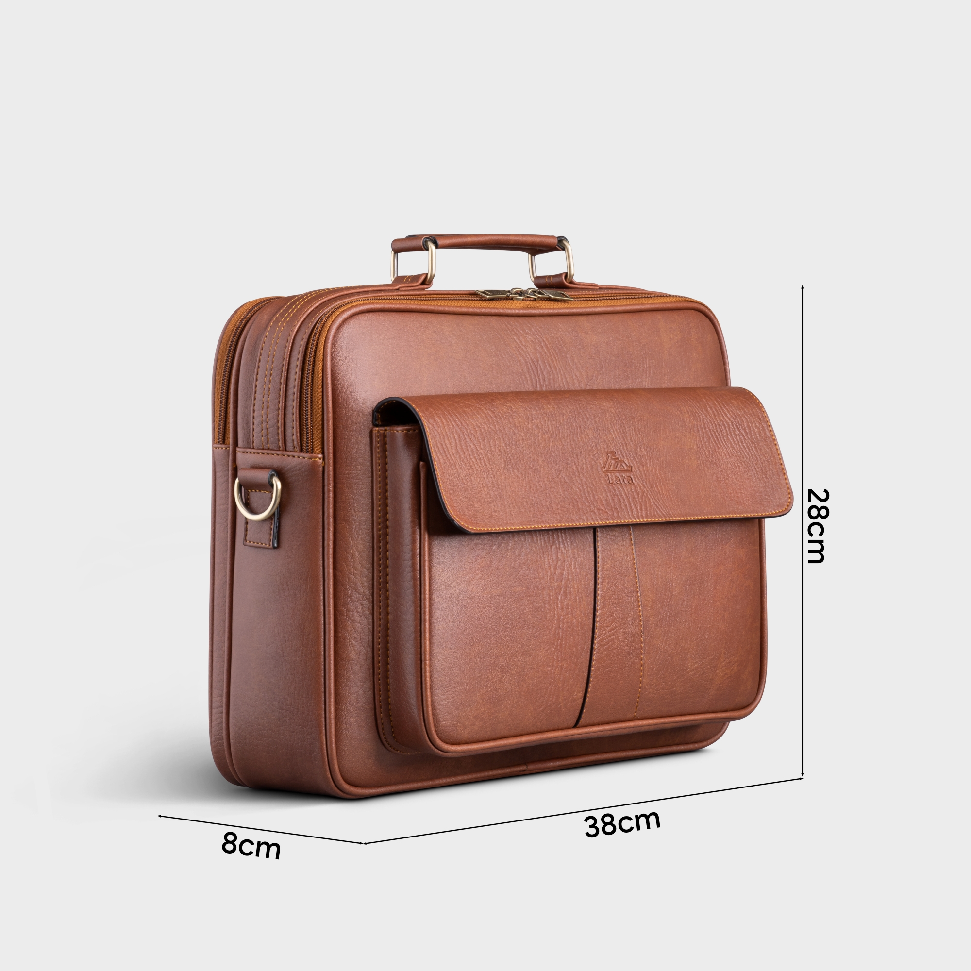 Cặp Công Sở Lata ( Thời trang nam basic đựng vừa laptop 14 inch - Cặp da CA43 )