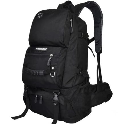 LOCAL LION Mountaineering Bag Outdoor Backpack Travel Backpack Multifunction Sports Backpack Classic 065 Black 45L