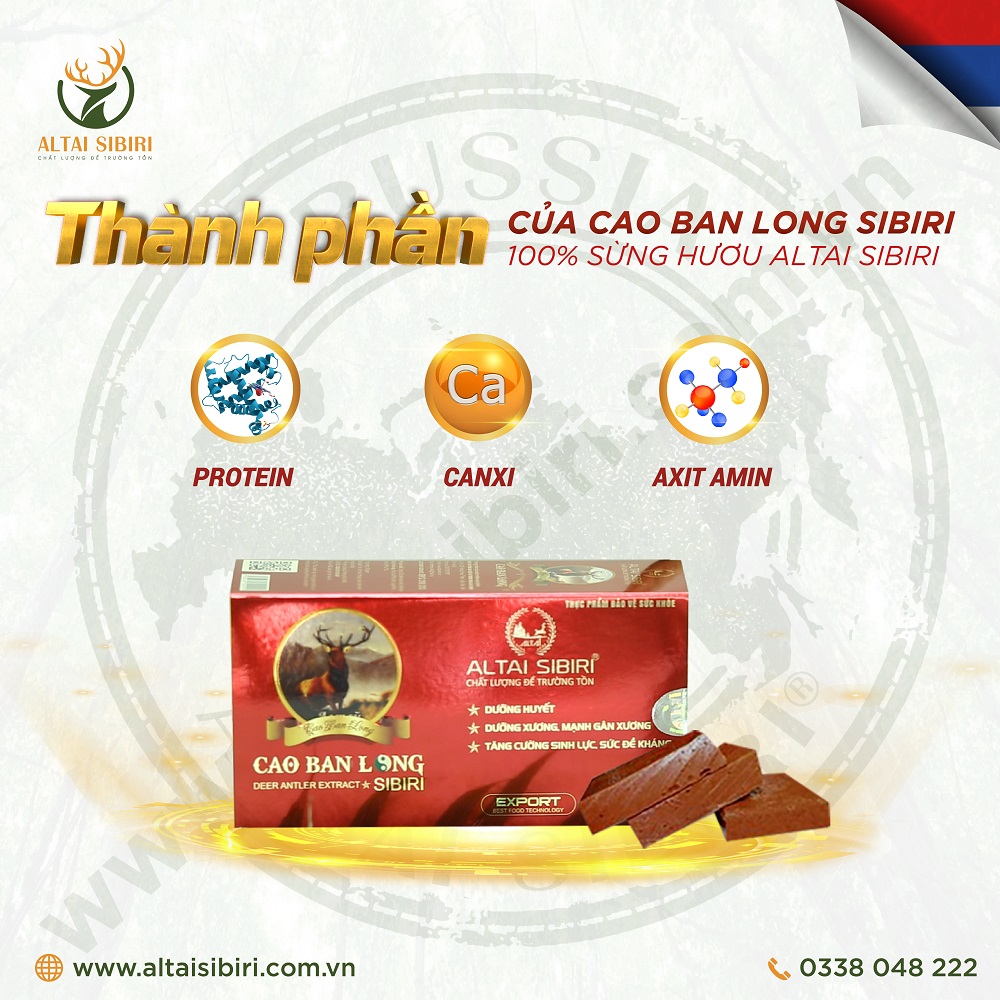 cao ban long sibiri hộp 50g - tái tạo sức khỏe, mạnh gân xương 2