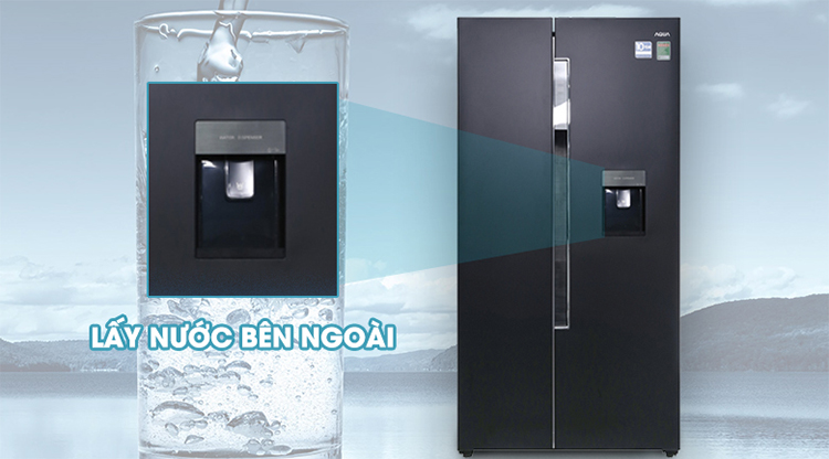 Tủ lạnh Aqua Inverter 510 lít AQR-I565AS BS