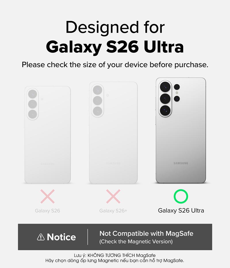 Ốp lưng cho Samsung Galaxy S26 Ultra RINGKE Onyx Magnetic - Hàng Chính Hãng