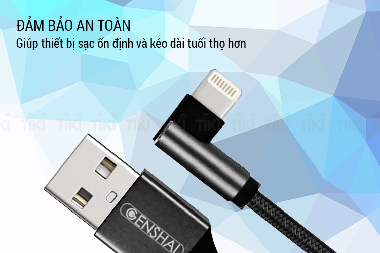 Dây Cáp Sạc Lightning Cho Điện Thoại GENSHAI 1m KL09 - Hàng Chính Hãng