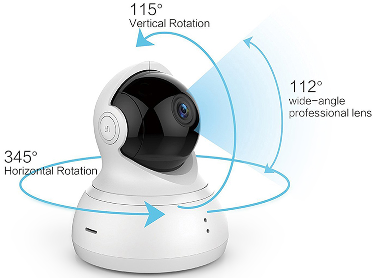 Combo Camera Quan sát Yi Dome HD 720P 360 Độ Quốc Tế + Thẻ Nhớ  - Hàng Chính Hãng