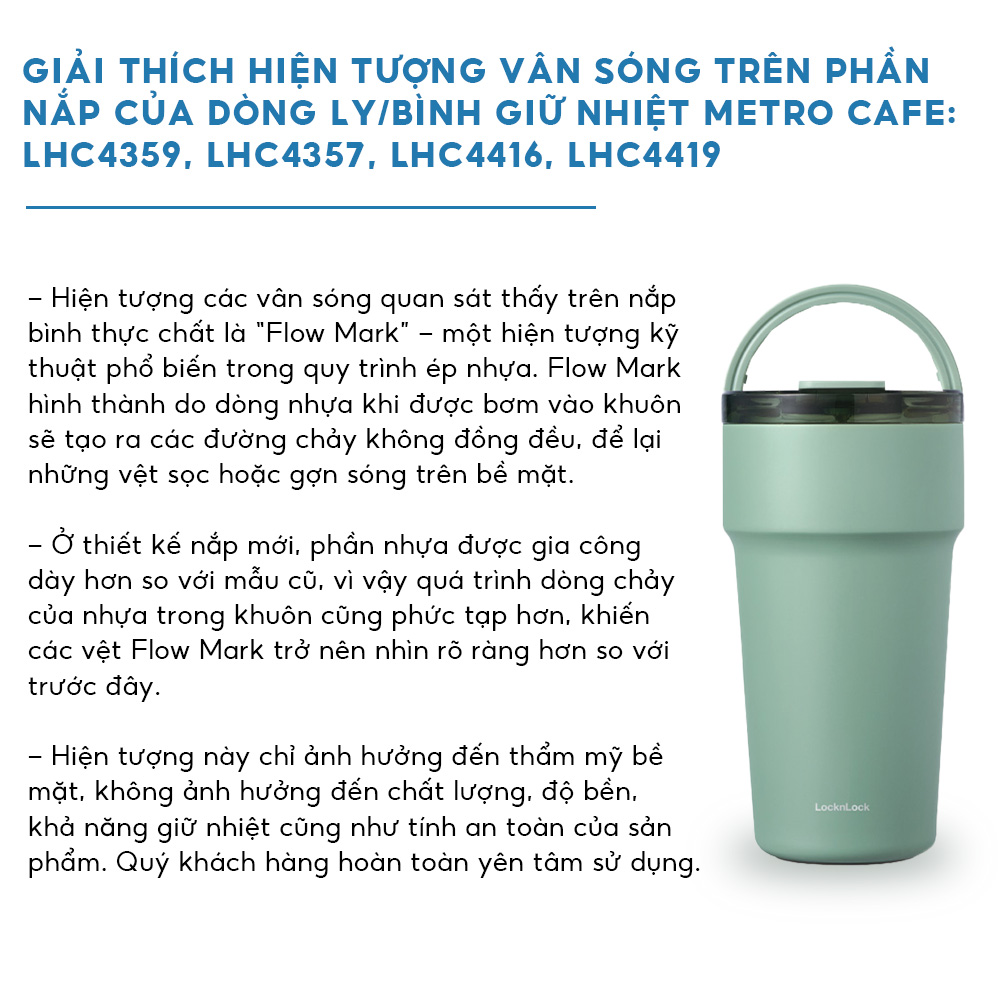 Ly Giữ Nhiệt Locknlock LocknLock LHC4416 710ml, LHC4419 900ml Thép Phủ Sứ, Hàng Chính Hãng, Kèm Ống Hút - JoyMall