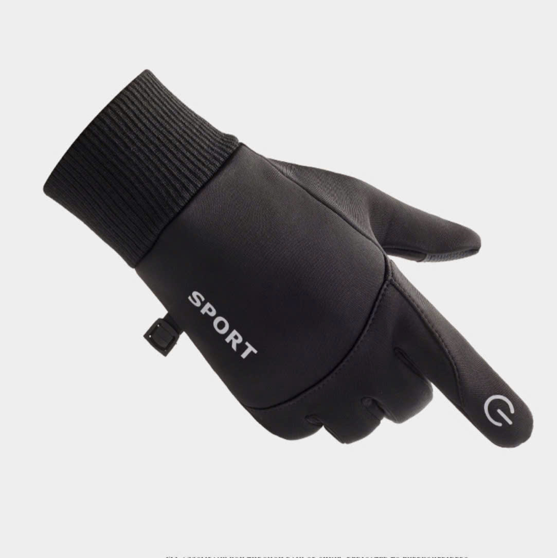 Găng tay nam mùa đông cảm ứng lót nỉ lông cực ấm lòng bàn tay chống trượt cao cấp GTN89