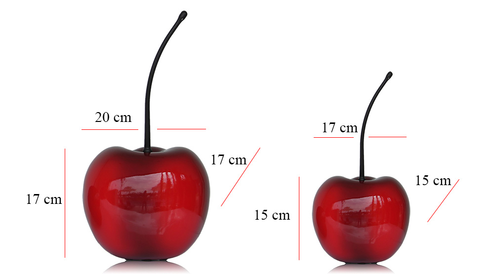 Kích thước trái cherry trang trí nội thất