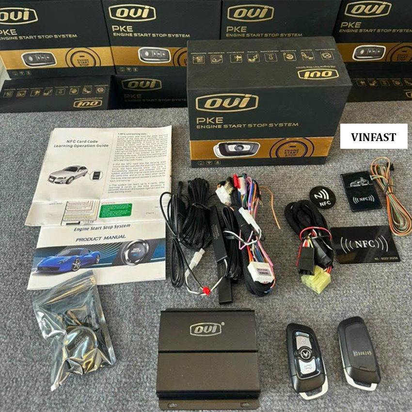 Bộ chìa khóa thông minh START-STOP điều khiển từ xa OVI dành cho ô tô Toyota, Honda, Hyundai, Nissan, Ford, Kia, Mazda, Mitsubishi, Chevrolet, VinFast