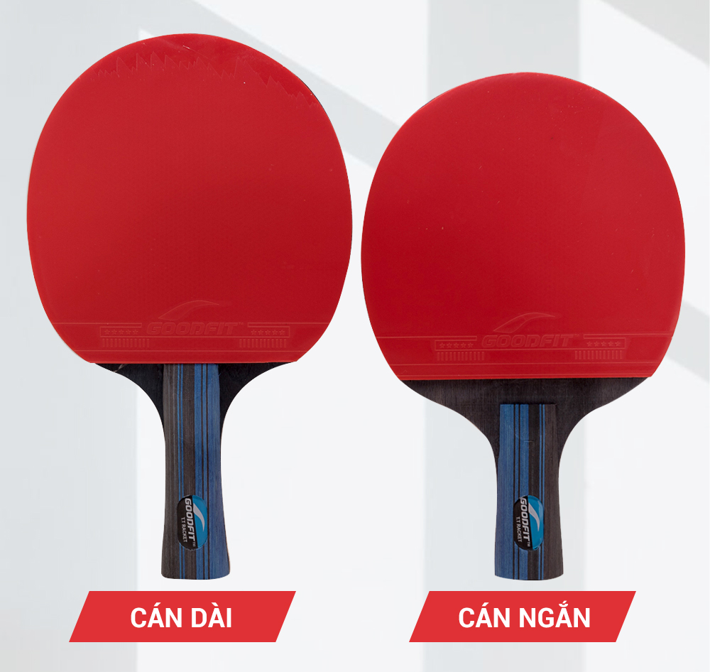 Bộ 2 vợt bóng bàn tặng kèm 3 bóng GoodFit, cốt vợt 7 lớp, mặt mút đàn hồi, chất lượng đạt chuẩn GF001TS
