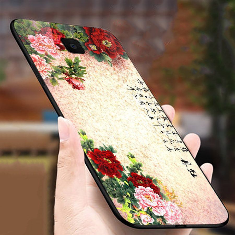Ốp kính cường lực cho điện thoại Samsung Galaxy A7 2018/A750 - A10/M10 - A50 - A70 - mẫu đơn MS HOA027
