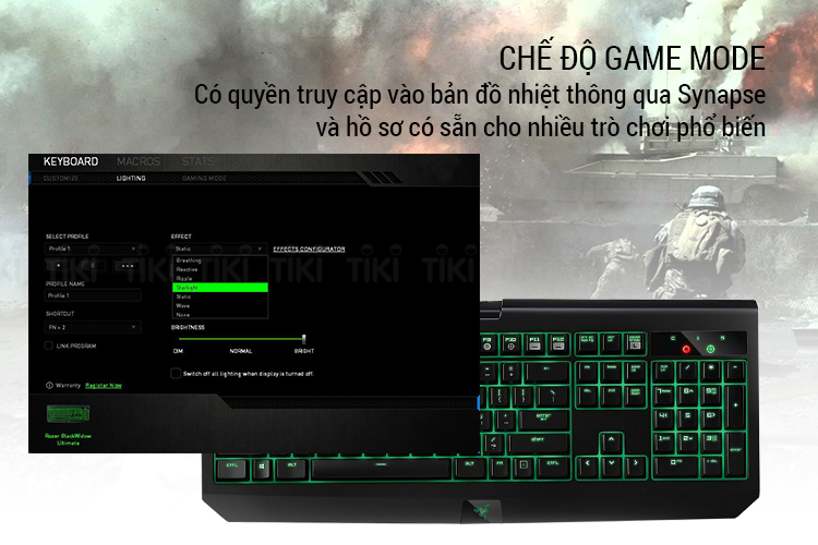 Bàn Phím Razer Blackwidow Ultimate 2017 - Hàng Chính Hãng