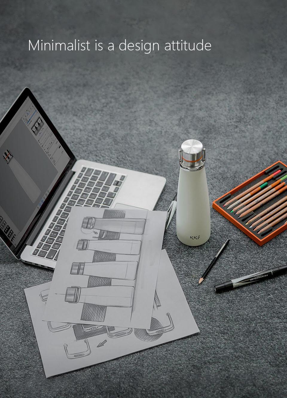 Xiaomi KKF Vacuum Bottle 24h Insulation Thermoses Stainless Steel Thermos Flask Travel Mug 475ML Portable Insulation Cup