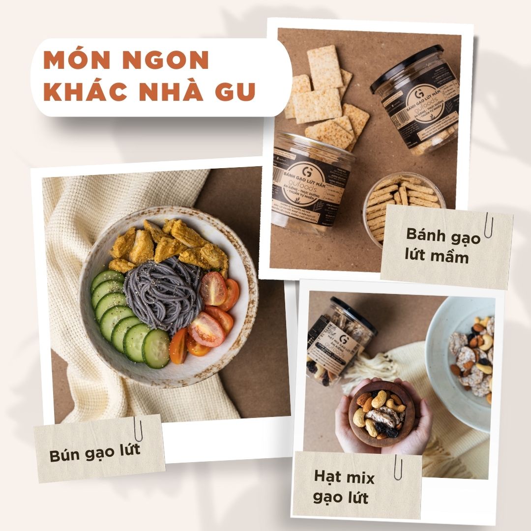 Trà gạo lứt đậu đen thanh nhiệt GUfoods - Tự nhiên, Healthy, Thanh lọc cơ thể, Mát gan, Cải thiện giấc ngủ, Đa dạng hương vị