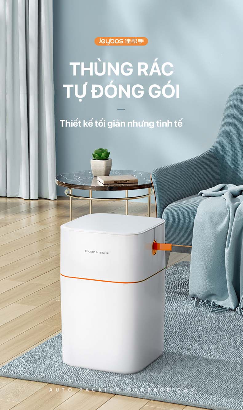 Thùng rác tự động đóng gói Joybos ZFY39 dung tích 15 lít