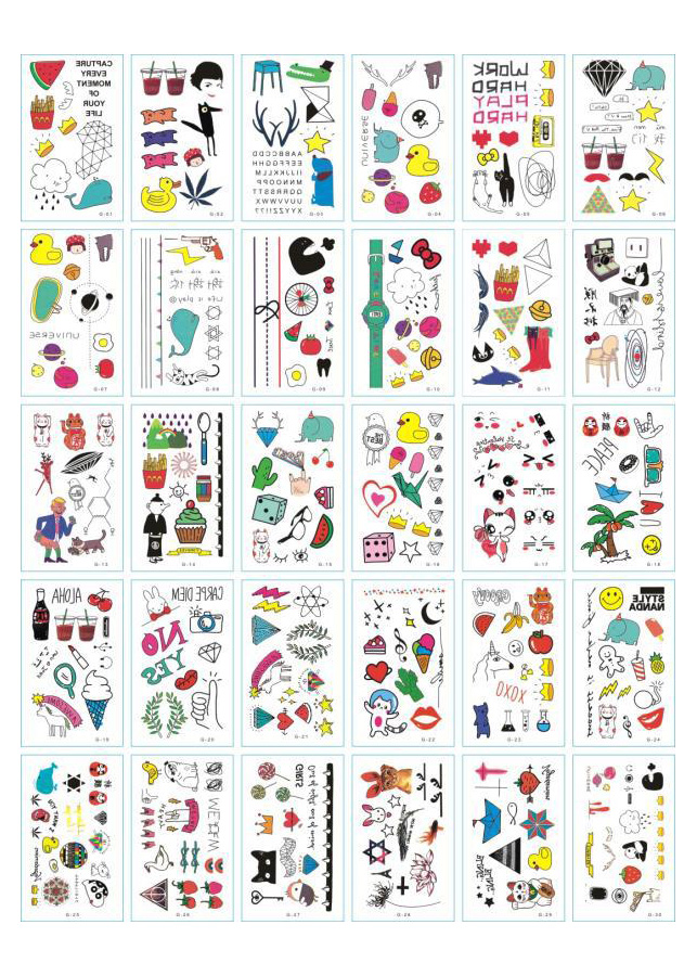 770 Hình xăm dán tatoo mặt cười icon emoji vui nhộn võ tắc thiên dán tay mặt trán
