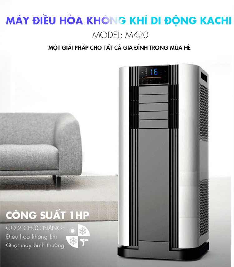 Máy lạnh di động Kachi KC-ML01 9000btu (1HP) - Hàng Chính Hãng